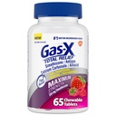Gas-X Total de Alivio Chewable Tablets con Máxima Fuerza Gas Alivio Simethicone 250 mg y Heartburn Relief Calcium Carbonate 750 mg, Bloating Relief, Mixed Berries - 65 Cuenta