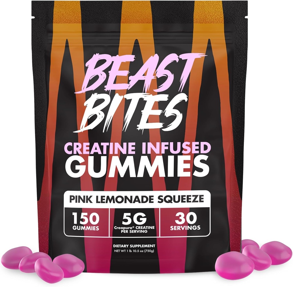 Cretina Infundida Gummies - 5g Crepure Creatina Monohydrate Per Serving - NSF certificado para el deporte - 30 servicios