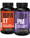 Jacked Factory Burn XT Thermogenic Fat Burner &amp; Lean PM Nighttime Weight Loss Suplemento para Hombres &amp; Mujeres 120 Veggie Diet Pills
