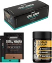 ONNIT Premium Alpha Brain Bundle - Suplemento Nootropic Brain (30 Conde) para Focus, Concentration & Memory + Total Human Day and Night Vitamin Packs para Hombres y Mujeres (30-Day Supply)