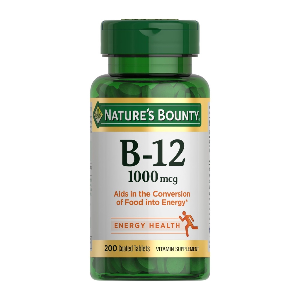 Nature's Bounty Vitamin B12 1000 mcg Caplets, 200 ct