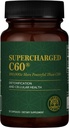 Global Healing Center Supercharged C60 - Micro-Activated Carbon Fullerene w/Organic MCT Powder, 10 veces más potente que los suplementos regulares C60 - ayuda a la desintoxicación, envejecimiento (30 cápsulas)