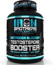 Hermanos de Hierro Suplementos Booster de Testosterona para Hombres con Bloqueador de Estrógeno - Suplementos dietéticos Anti-Estrógeno - Grape Seed ' Tribulus Terrestris – Pack de 60 cápsulas – Muscle Growth Boost - 30 días