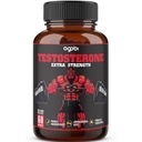 Suplemento de testosterona para hombres con Ashwagandha, Tribulus, Ginseng &amp; Más - 11 hierbas - Strength Support - 60 cápsulas veganos 1 mes de suministro