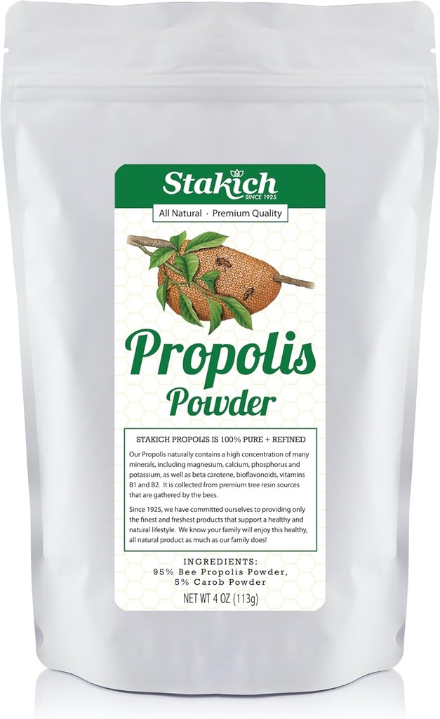 Stakich Bee Propolis Powder - Todo natural - 4 onzas