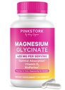 Pink Stork Magnesium Glycinate with Vitamin D - Magnesium Supplement for Women to Support Natural Calm, Mood, and Sleep - Hormone Balance for Women - 60 Capsules, 1 Month Supply