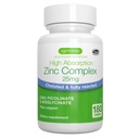 Igennus Clean Chelated Zinc 25mg with Copper, Fully Reacted Picolinate & Bisglycinate, High Absorption Complex, Supplement for Women &amp; Men, Lab Verified, Non-GMO, Immune & Skin Support, 6 Month Supply