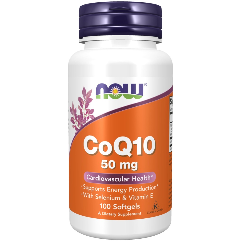 AHORA Suplementos, CoQ10 50 mg, Grado Farmacéutico, Forma All-Trans producida por Fermentation, 100 Softgels