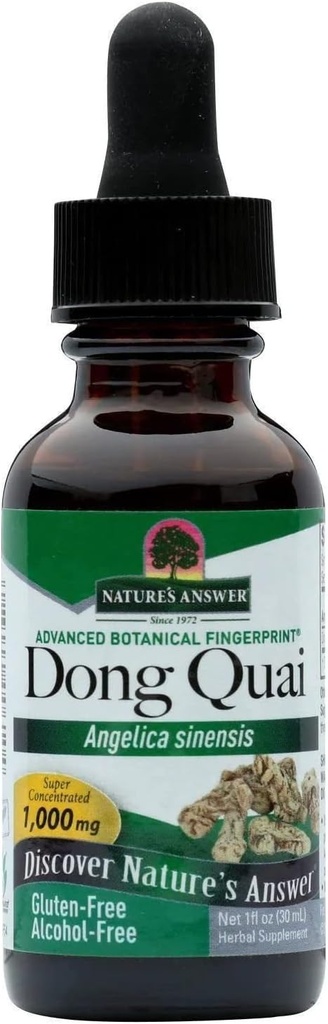 Respuesta de la naturaleza Dong Quai Womens Support Supplement - Mujer Hormonal Support, Mujer Wellness Supplement, Liquid Extract, Alcohol Free, Gluten Free, Kosher - 1 oz