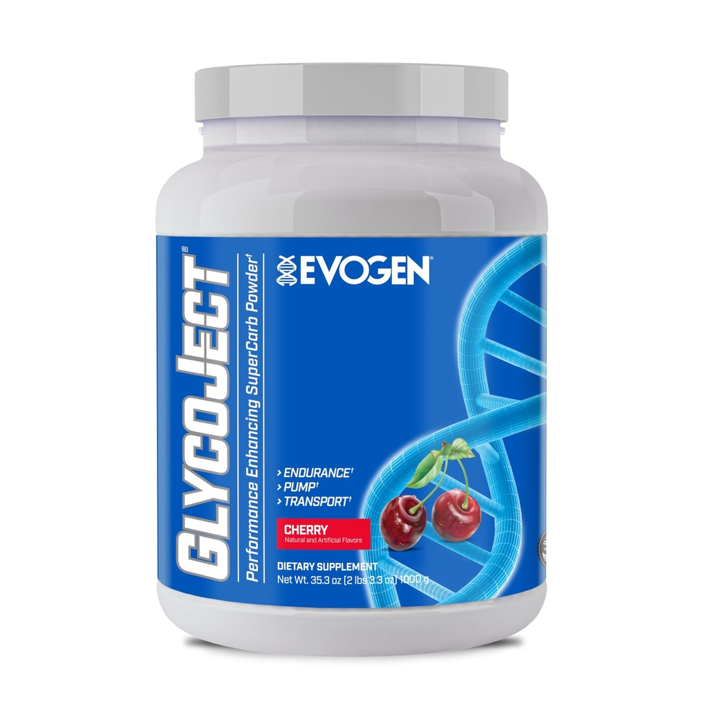 Evogen GlycoJect - Super Carb Powder ← Rapid Absorption for PreWorkout  Carbohydrate Powder for Endurance ← Post-Workout or Pre Workout Powder for Men &amp; Women TEN Cherry ← 37 Servings
