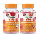 Niños de Magnesio Vidable + Soporte Inmunitario Niños, Gummies Bundle - Gran Tasting, Suplemento de Vitamina, Gluten Gratis, GMO Gratis, Chewable Gummy