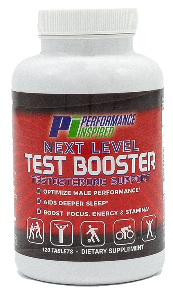 PERFORMANCE INSPIRED Next Level Test Booster – Testosterone Support – Ashwagandha Root Extract – Energy, Stamina & Recovery – 120 Count
