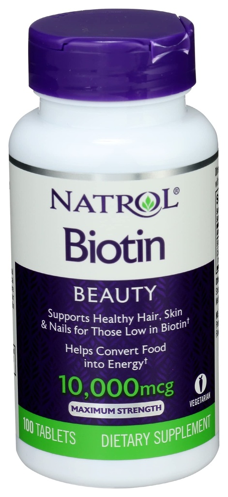 Natrol Biotin Max 10000 Mcg, 100 Tablets
