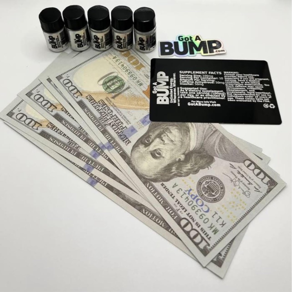 Tengo un BumpTM - 1g Container (500mg Caffeine Per Vial) (Starter Bundle)