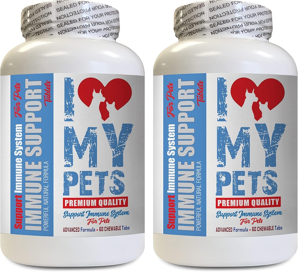 AMO MI PETS LLC Dog Immune Health - PET Immune Support - Dogs and Cats - Booster - Healthy - Turmeric for Dogs Joints - 120 Treats (2 Bottles)