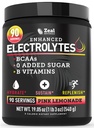 Zeal Naturals Electrolyte Powder Recovery Drink (90 Servings ← Pink Lemonade) w 0 Sugar +BCAAs +B-Vitamins Electrolyte Suplemento w Potassium Zinc &amp; Magnesium for Hydration - Keto Electrolytes