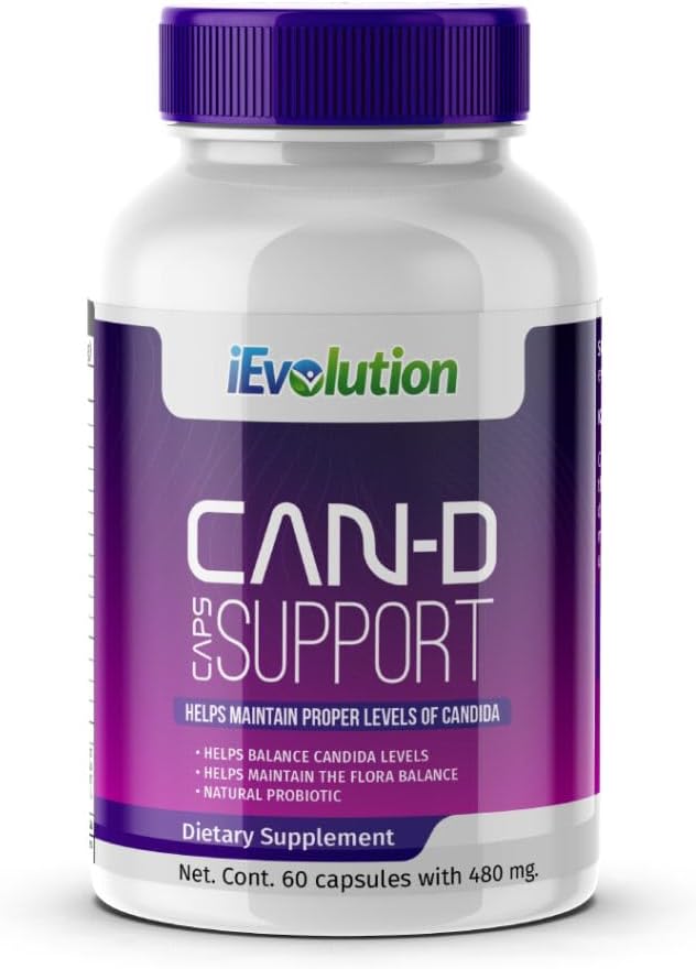 Can-D Caps Advanced Candida Control Supplement: Immune & Digestive System Support with Natural Garlic, Cat's Claw, Ginger, Calcium &amp; Magnesium - Fungicidal &amp; Health Improvement Formula
