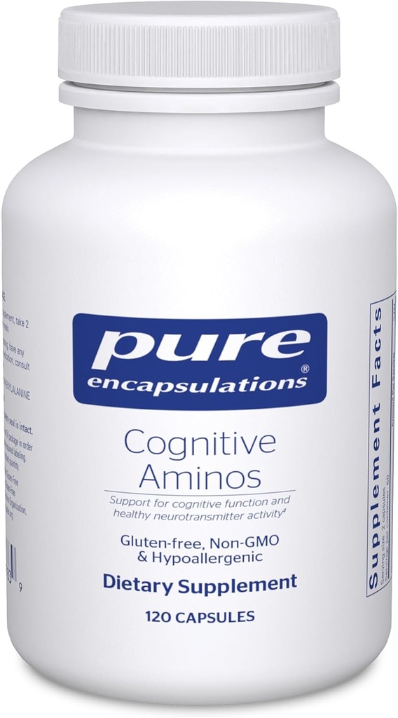 Encapsulaciones puras Aminos cognitivos ← Hypoallergenic Suplemento para el apoyo a la función cognitiva