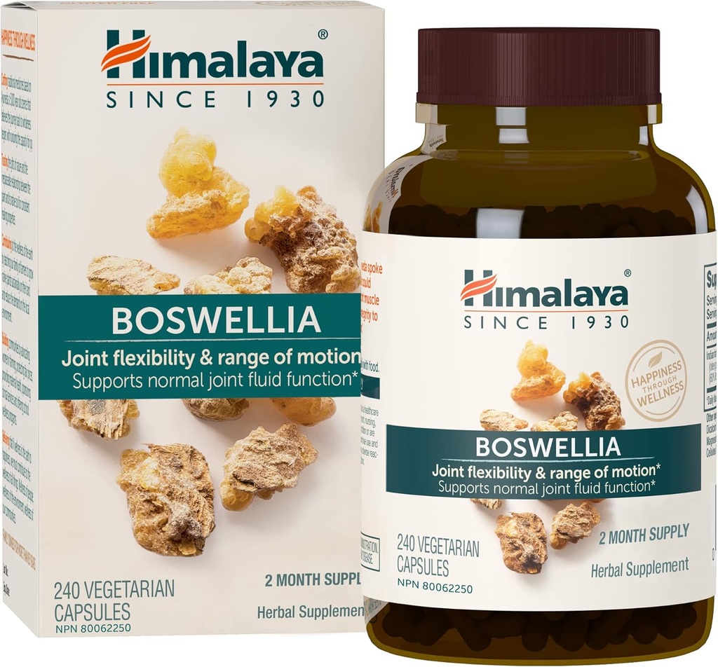 Himalaya Boswellia, Soporte Conjunto para Movilidad y Flexibilidad, promueve la conservación de tejidos, 250 mg, 240 cápsulas