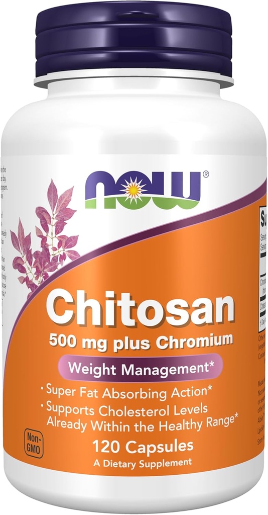 [BRSWIYQLCV6R2GQZ] AHORA Suplementos, Chitosan 500 mg más Chromium, Weight Management*, 120 Veg Capsules
