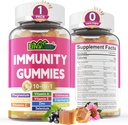 10 in 1 Immune Support Suplemento Gummies, w/Echinacea, Elderberry Vitamin C y Zinc, Selenium, Vitamina D3 5000IU, Magnesium, Daily Immune Booster Multivitamin, para Antioxidante Bone Energy, 1 Pack