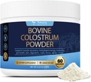 Bovine Colostrum Suplemento Polvo para Salud Gut, Crecimiento del Cabello, Belleza y Apoyo Inmunitario - USA Farm Grass Fed - No Fillers, GMP Certified Calostro Bovino para Adultos Organico, 60 Servings