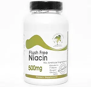 Flush Free Niacin 500mg ~ 90 cápsulas - No aditivos ~ Suplementos de la naturaleza