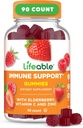 Lifeable Immune Support Gummies for Adult ← Elderberry Vitamin C and Zinc TENIDO Great Tasting Elderberry Immune Support Supplement Gummies ANTE Immunity Gummies for Adults, Hombres, Women  durable 90 Gummies