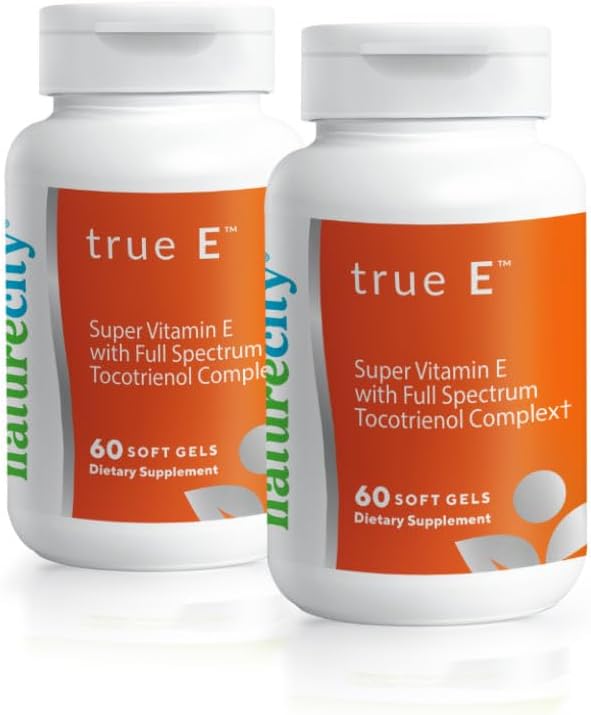 NatureCity True-E Full Spectrum Tocotrienols Vitamina E & Natural Alpha Tocopherol Suplemento ← Tocotrienols sostenibles de Evnol Suprabio ← Non-GMO Complejo de vitamina E geles suaves