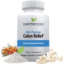 Natural Colon Cleanser Capsules for Constipation Relief and Gut Cleanse Detox - Cascara Sagrada, Psyllium Husk & Bentonite (60 cápsulas)