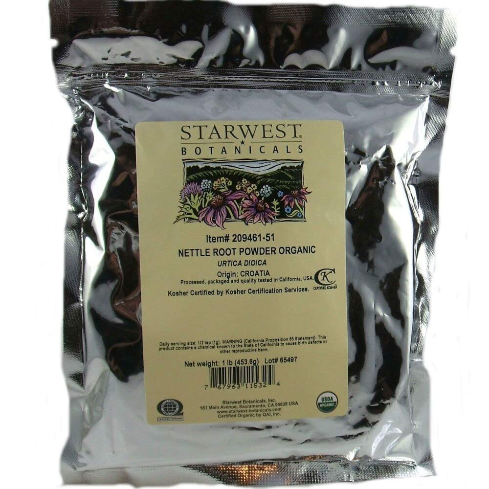 Nettle Root Powder Organic - Urtica Dioica, 1 lb, (Starwest Botanicals)