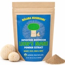 Polvo Extracto de Mane de León por Malama, Cuerpo de Fruto Orgánico Leones Mane Mushroom Polvo, Adaptogénico Superalimentos, Soporta la memoria, Focus, Brain, " Nerves
