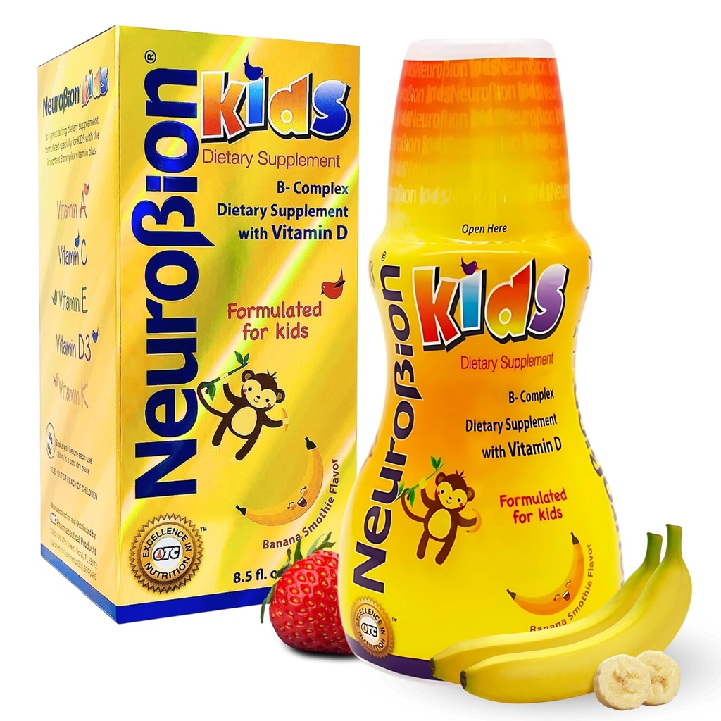 Neurobion Kids B Complex Liquid - Potente Multivitamin saludable para niños - 8.5 fl oz