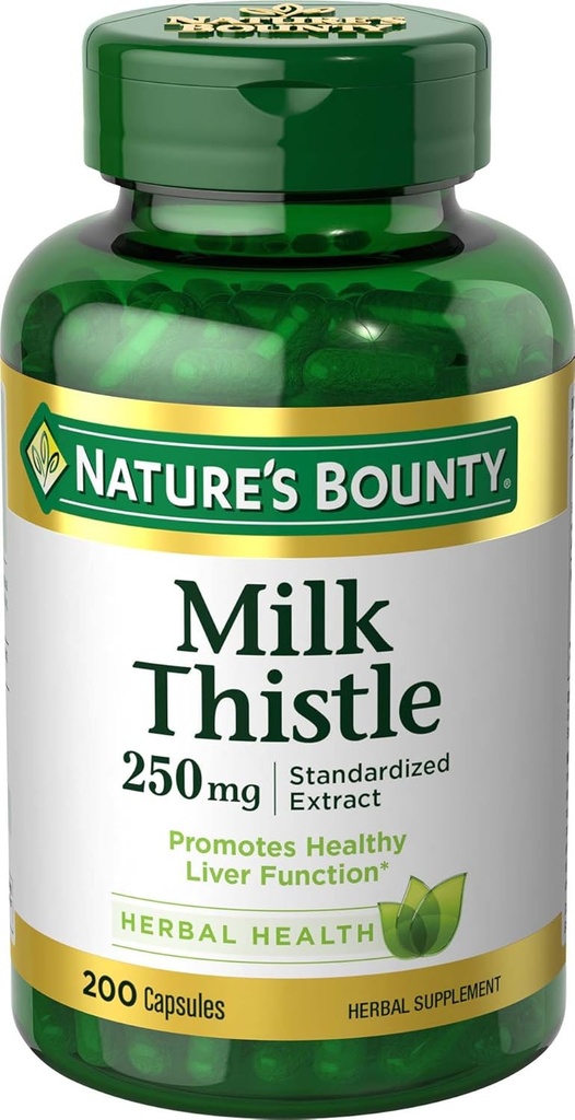 Botella Bounty Milk Thistle 250mg Capsule - 200ct, 0.39 Bottle