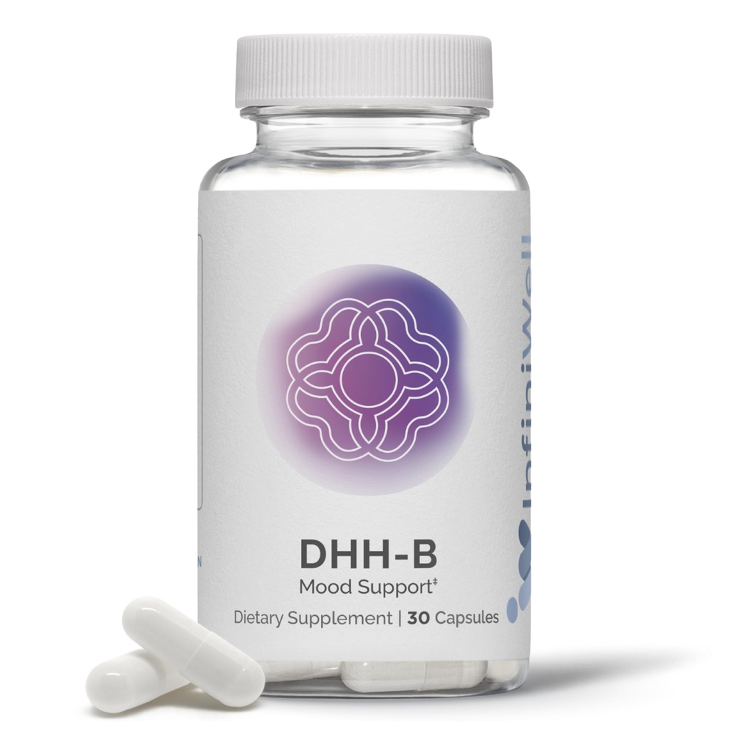 InfiniWell DHH-B Mood Support Suplemento - 20x Más Potent Than Standard Magnolia Bark Extract - Promover la relajación, la calma, la claridad cognitiva &amp; un ciclo de sueño REM saludable (30 cápsulas)
