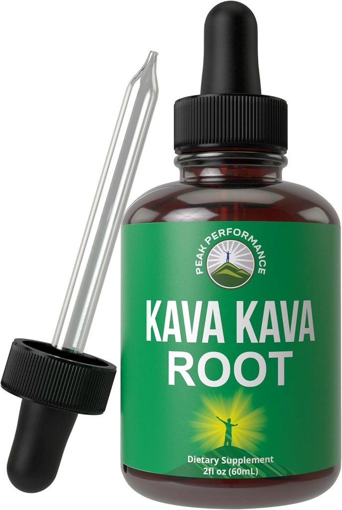 Kava Kava Extracto de raíz Calming Liquid Drops Más Concentrado - 1:3 Extracción Ratio. Ayuda de suplemento vegano para la relajación, calma, sueño natural. Sugar Gluten gratis EE.UU. Testado Tintura