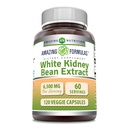 Amazing Formulas White Kidney Bean Extract 6500 Mg ¦ Vegetarian Capsules ¦ Non-GMO TENIDO Gluten-Free TEN Made in USA (1 Pack ← 120 Count)