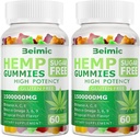 Naturales cáñamo de frutas 1,500,000mg de alta resistencia - Natural Hemp Oil Infused Gummies Great for Peace & Relaxation,America's #1 Favorite Hemp Gummy Brand! 60 Gummies-(Pack of 2)
