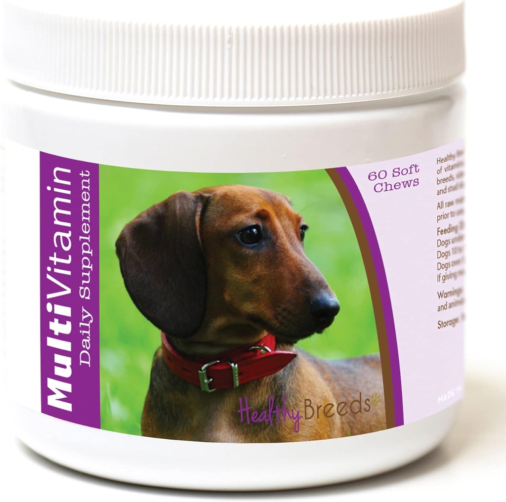 Saludables razas Dachshund Multi-Vitamin Soft Chews 60 cuenta