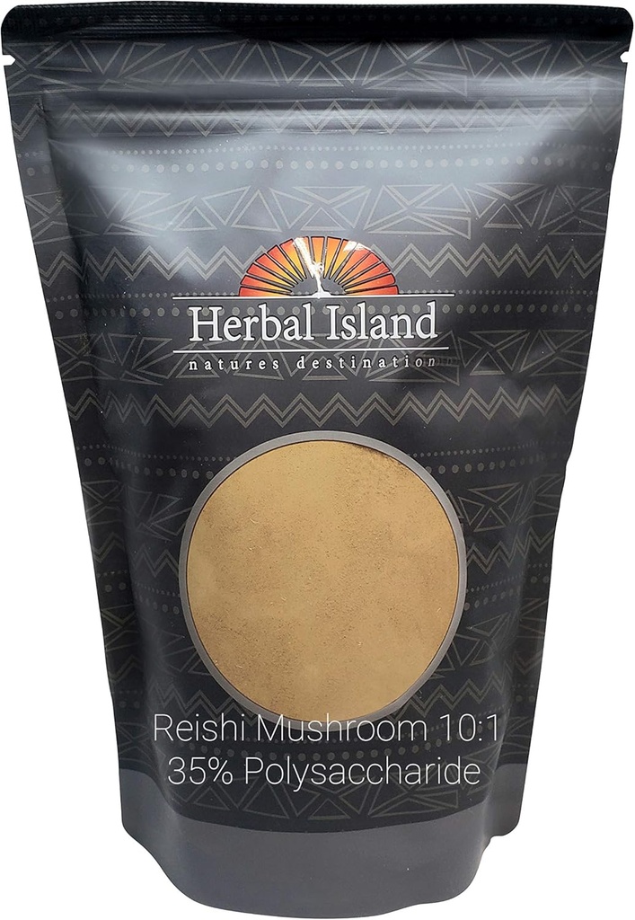 Reishi Mushroom Extracto 10:1 Polvo 1 LB o 16 OZ 35% Polisacáridos Ganoderma lucidum