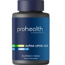ProHealth Alpha Lipoic Acid High Potency 1000mg promueve el metabolismo, la piel de aspecto más joven y la energía celular. Lucha contra la fatiga y la neblina cerebral. Protege el corazón, el cerebro y la salud del hígado. 30 Serviciones.