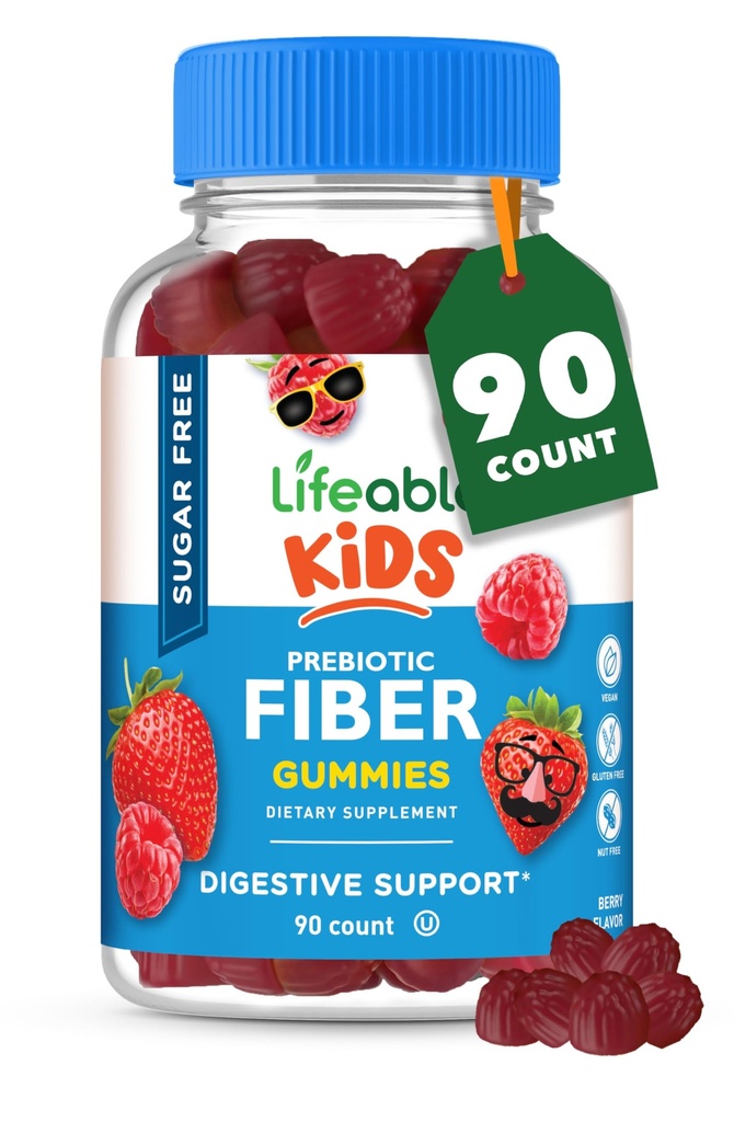 Niños prebióticos gratis para bebés Fiber Gummies TEN 4g Fiber for Kids TEN Great Tasting Vegetarian Fiber Supplements for Kids ← for Digestive Health ← Fiber Gummies for Kids TEN 90 Probiotics Gummies