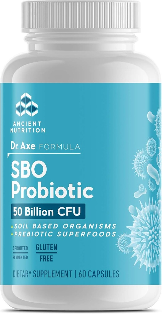 Probióticos de nutrición antiguos, Gut Restore 60ct con jengibre y fenogreco, soporta funciones digestivas, reduce la diarrea, estreñimiento, gas y ruborización, superalimentos Blend, 50 millones de UF*/Serving