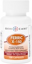GeriCare Ferric X-150 High Potency Polysaccharide Iron Suplemento, Elemental Iron Capsules, 100 Conde (Pack of 1)