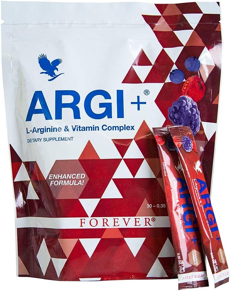 Forever Living - Forever Argi+ y Complejo de Vitamina - L-Arginina apoya el cuerpo en la producción de óxido nítrico (30 paquetes)