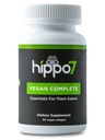 Hippo7 Vitamina Multivitamina completa vegano B12, Vitamina D, Omega-3 DHA+EPA, Calcio, Iodine, Zinc & Iron. (1 Botella, 60 Softgels)