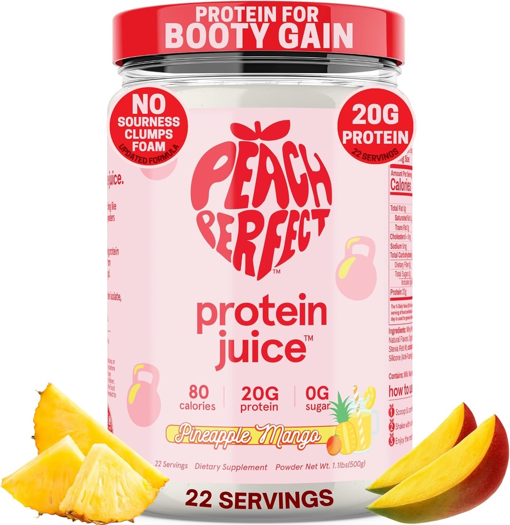 Whey Protein Powder for Women, Pineapple Mango Protein Juice for Women, 20g Clear Whey Protein Isolate Per Serving for Muscle Support, Meal Replacement Shake, Protein Water, 22 Servings