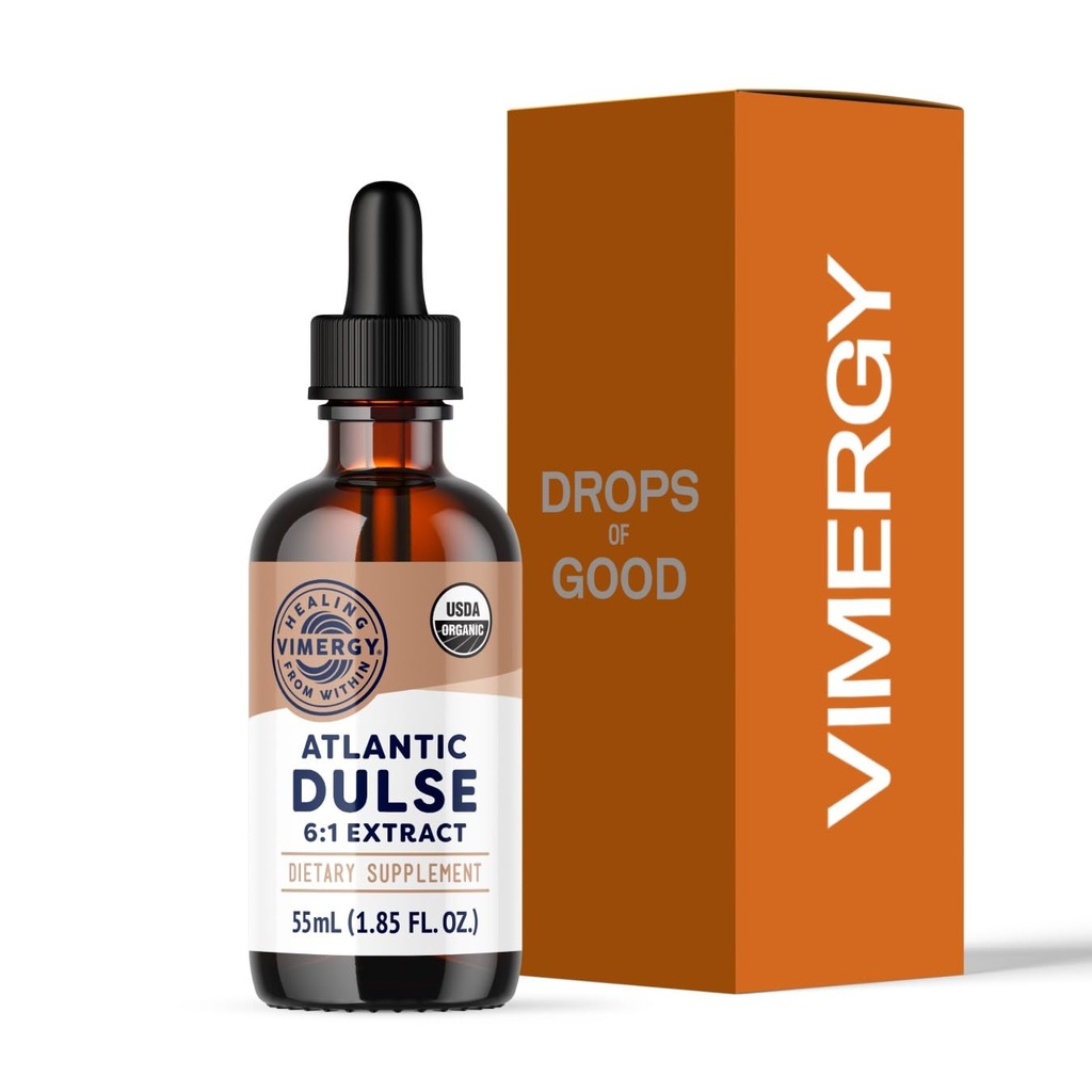 Vimergy Atlantic Dulse Liquid – Antioxidant Support* – Promueve la protección radical gratuita* – Organic, Vegan, Gluten-Free – 55 Servimientos (55 mL)