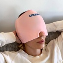 Capa de alivio de migraña y dolor de cabeza – Terapia caliente y fría para las migrañas, dolores de cabeza, alivio de estrés y más – Una talla más - Rosa