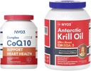 Coq10 120mg Soporte Corazón y Krill Oil 1000mg Softgels Bundle
